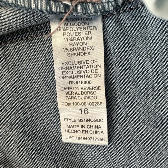 Democracy Womens Absolution Cropped Bootcut Jeans Size 16 Faded Blue Stretch - Picture 7 of 12